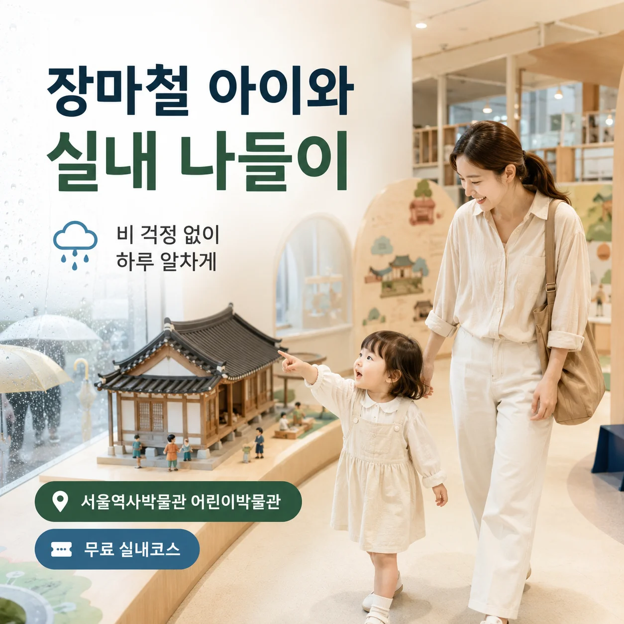 장마철 아이와 실내 나들이 무료 박물관 표지 이미지