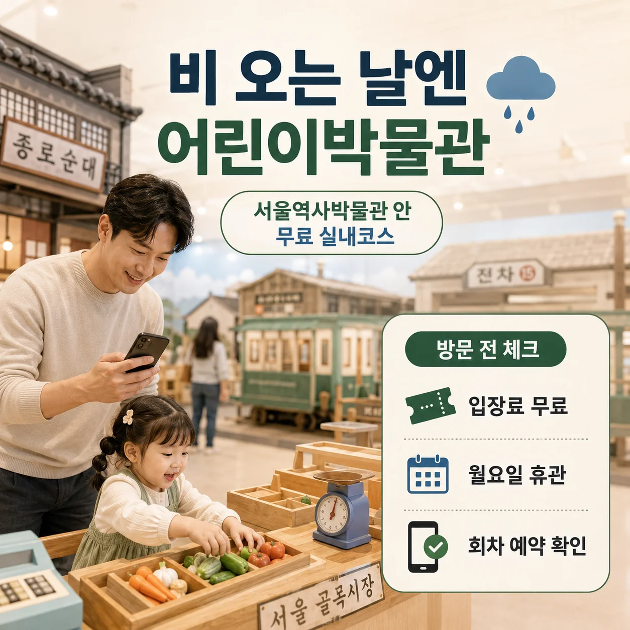 장마철 무료 박물관 두 곳 요약과 예약 확인 주의사항 이미지