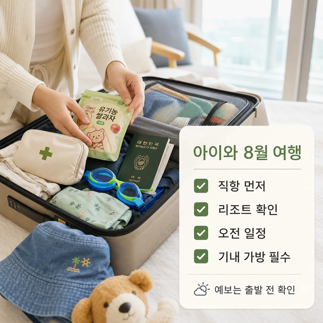 아이와 함께 가는 8월 해외여행 리조트와 짧은 비행 여행지 이미지