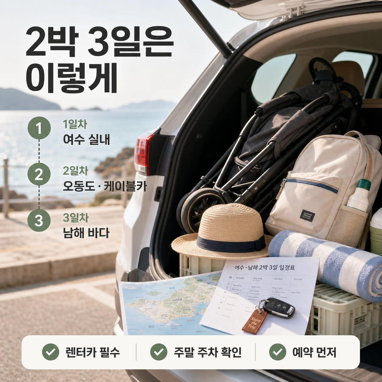 남해 가볼만한곳을 묶은 2박 3일 아이 동반 여행 코스